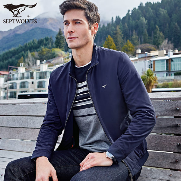 七匹狼 防风防水 男式立领夹克外套 聚划算+优惠券折后￥309包邮（￥419-110）6色可选