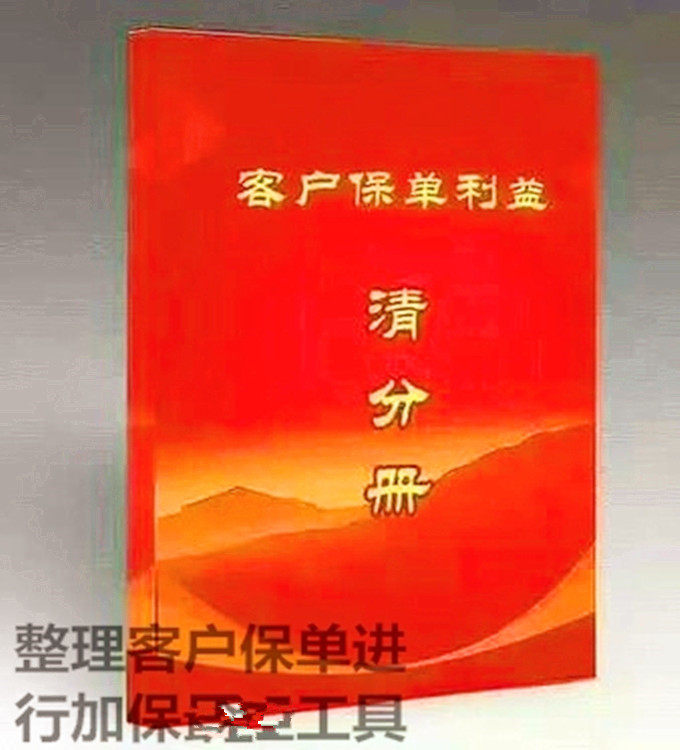 客户利益清分册清分册客户保单利益清分册保单整理工具保障手册