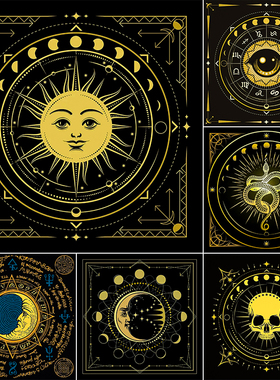 加厚绒布黑色星座塔luo牌桌布卡牌罗牌推牌桌布牌布塔罗牌