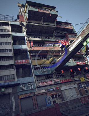 iclone场景地图素材唐人街iclone可用