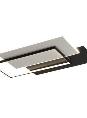 222年新款欧客厅灯简约现代简创北意极黑白风C00290长方形卧室主