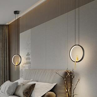 卧室床头灯奢现代简约厅背景墙灯北轻具63267欧餐厅吧台全铜长线
