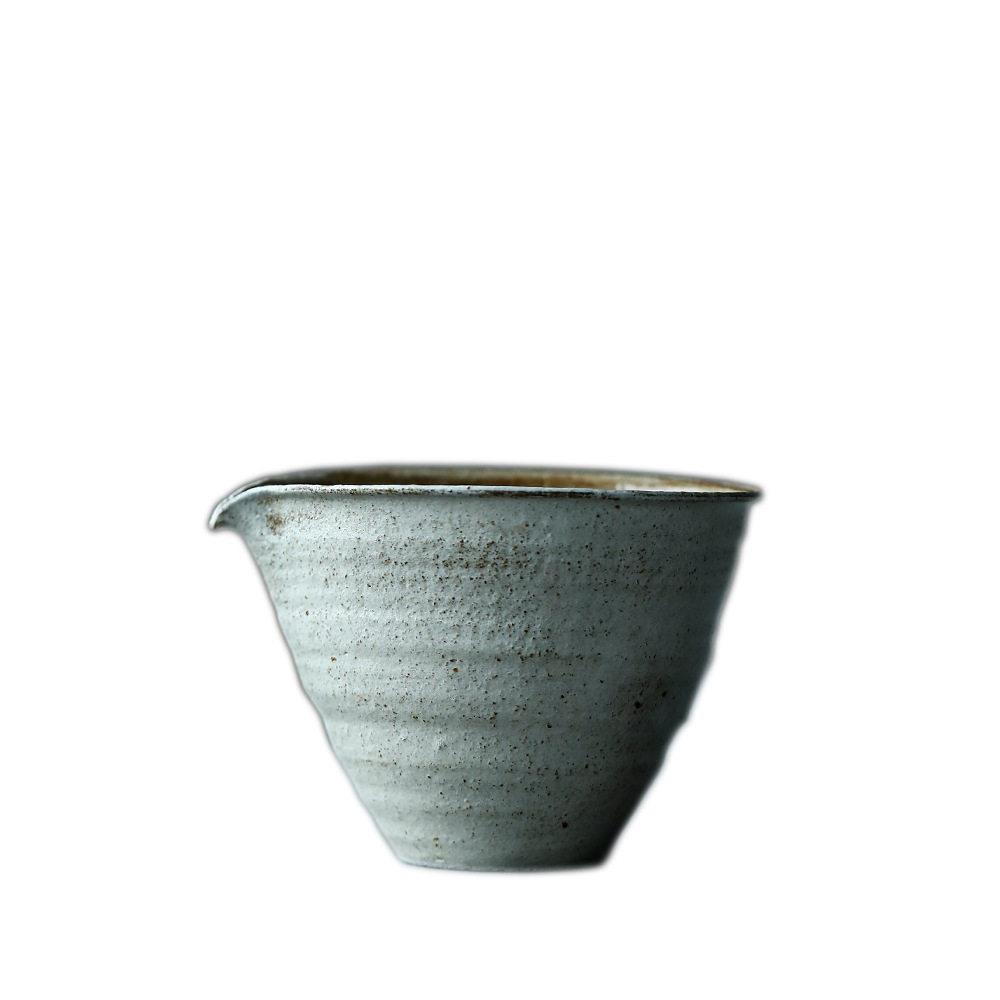 珠白公道杯粉引陶瓷老陶泥分茶器景德镇手工茶具复古日式功夫茶具