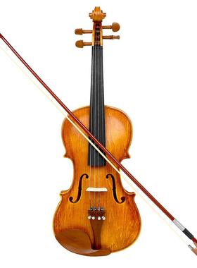 夹板小提琴椴木普小琴初学成人4及/4练习提Astonvil琴vio提l小in