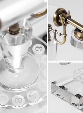 艺简贝子现代极RMI创意晶复古水电话件样板间售楼摆处茶几创意装