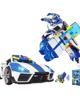 正炫卡斗全士变形汽车玩具爵超583炫电光王铁臂士版暗影特工系列