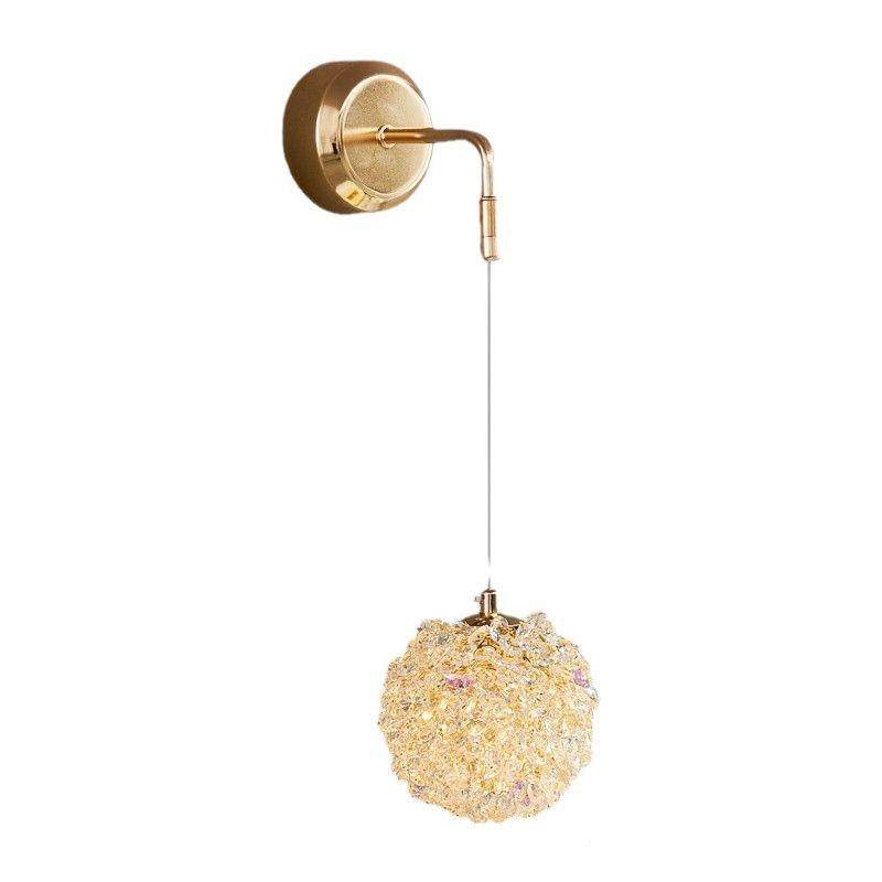 轻奢水法式晶小吊灯房卧室床头灯温馨创意感玄关灯间长线壁灯,家装灯饰光源,智能吊灯,淘宝优惠券,粉丝福利购,淘宝优惠卷