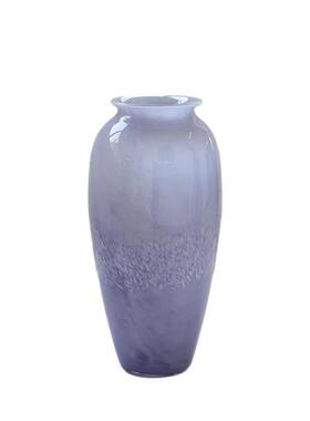 ins紫色小口鲜花玻璃工艺品卧室水培花新款北欧风插花居家花