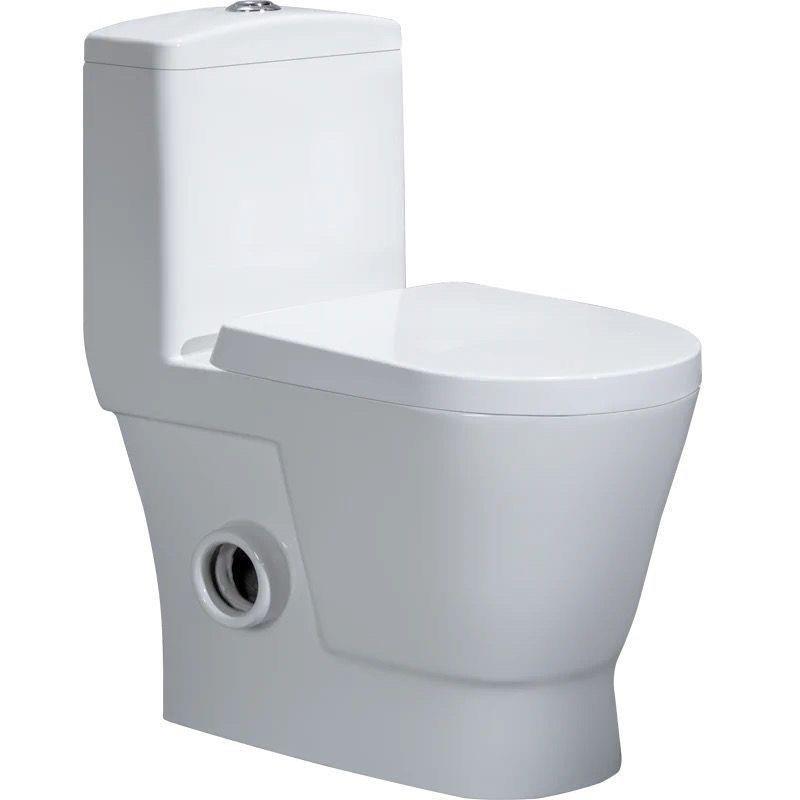 家用工程侧排式马桶横排直冲座便器直排后排水墙排坐便器左右排水