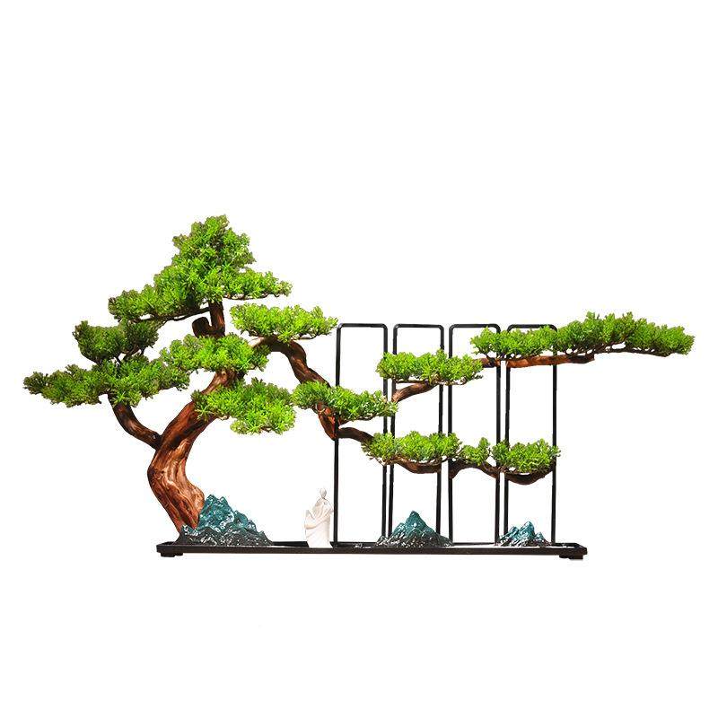 新中式假迎客松摆件玄关枯水盆景ML0094办公山室山禅意客厅茶桌酒,家居饰品,装饰摆件,淘宝优惠券,粉丝福利购,淘宝优惠卷