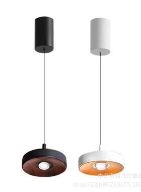 级极高简卧室床头吊灯护眼悬停可伸宿调节客线厅实创木面板意吊灯