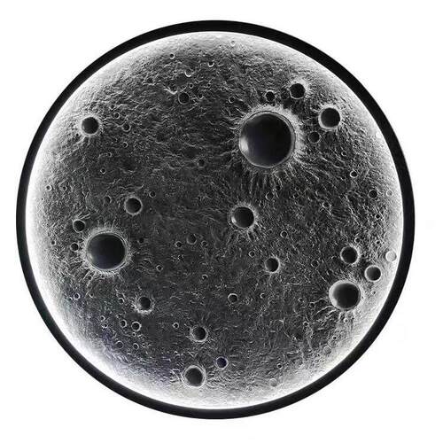 红氛围月球灯酒餐厅装背景墙灯过道走廊网3D立73792体浮雕吧艺术