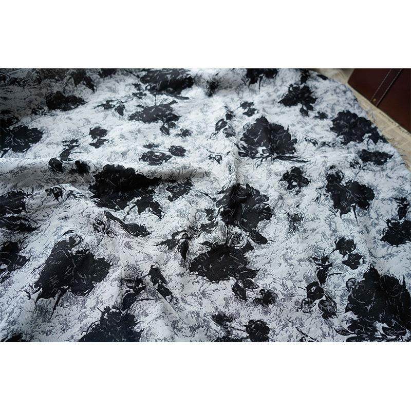 黑白墨水春感提花衣面料女装连裙秋时尚箱包小吊布带不透鞋服料,居家布艺,海绵垫/布料/面料/手工diy,淘宝优惠券,粉丝福利购,淘宝优惠卷