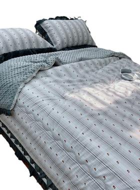 韩式全棉高温洗绗缝棉花花床边盖四季砂用炕NJ202412盖防滑可榻榻