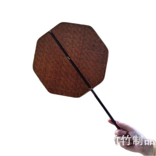 纯手工竹编扇子中式复古大漆腰扇团扇竹制加厚蒲扇古风复刻青