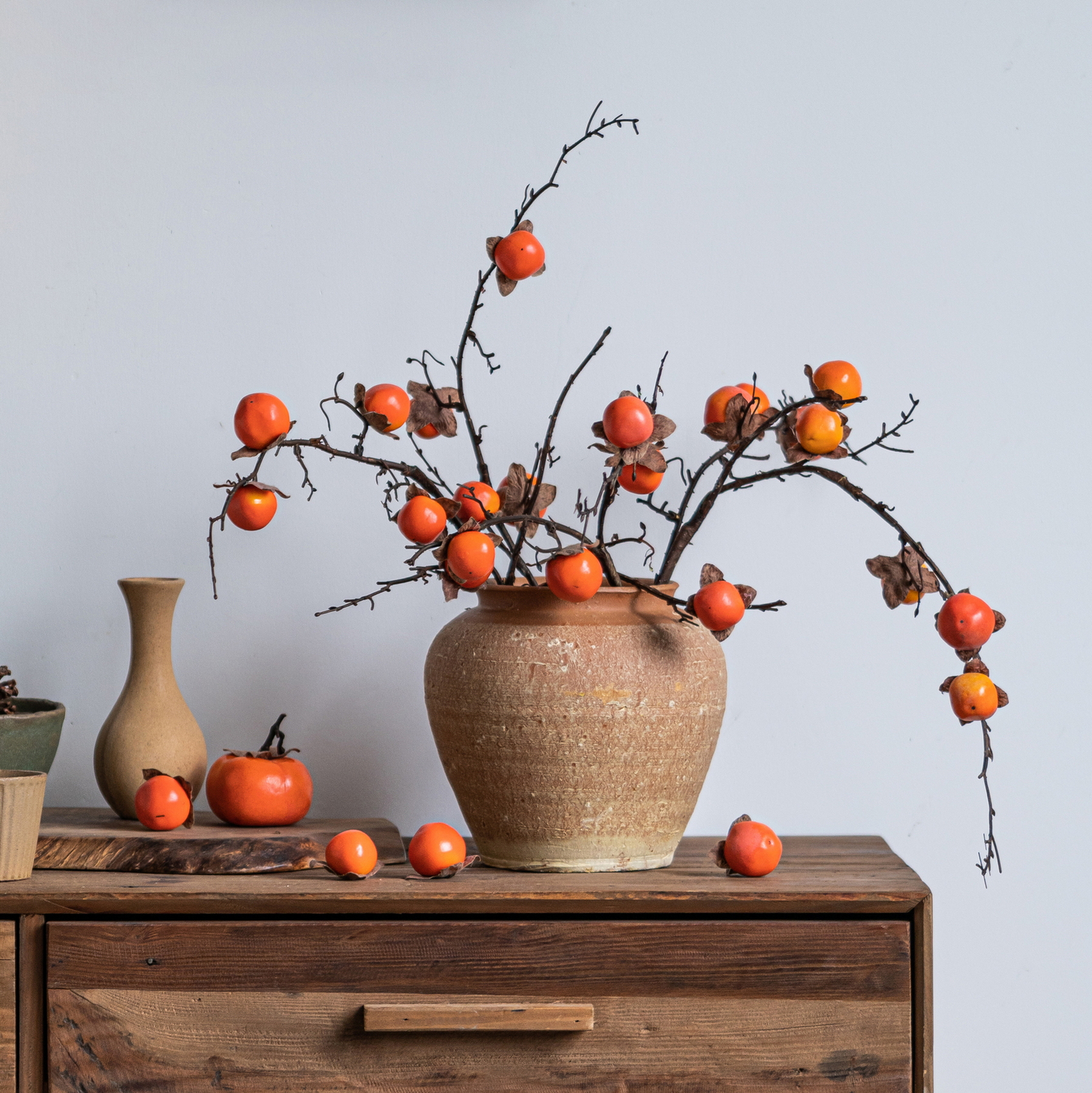 家家居民田园复古花瓶双耳