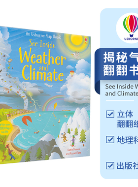 Usborne See Inside Weather and Climate 尤斯伯恩 看里面系列 天气和气候 立体翻翻纸板书 儿童早教课外科普读物 英文原版进口