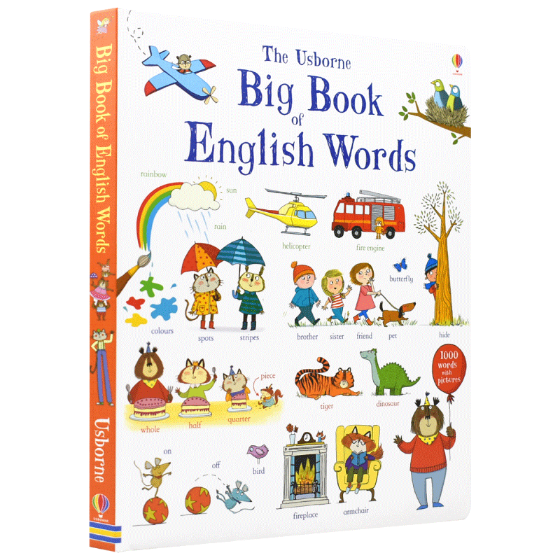 The Usborne Big Book of English Words Dinosaurs Animals Numbers Facts 尤斯伯恩大书系列 词汇 恐龙 数字 动物 事实 英文原版