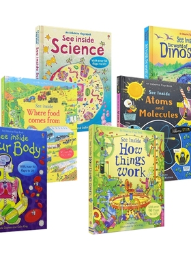 Usborne See Inside 看里面揭秘系列 Earth  Museum  Buildings  Plastic Recycling Maths Dinosaurs 儿童科普  英文原版进口