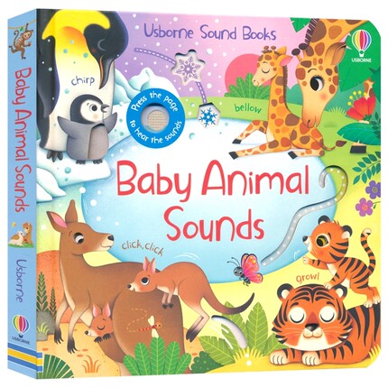 Usborne Sound Books Baby Animal Sounds 尤斯伯恩发声书 小动物的声音 触摸纸板书 亲子绘本 英语早教启蒙 英文原版进口儿童图书