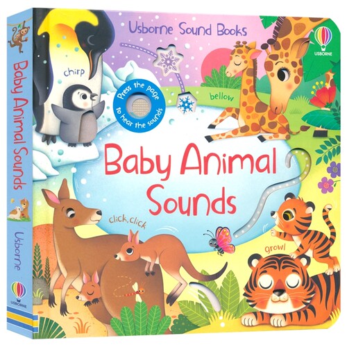 Usborne Sound Books Baby Animal Sounds 尤斯伯恩发声书 小动物的声音 触摸纸板书 亲子绘本 英语早教启蒙 英文原版进口儿童图书