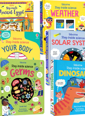 Usborne Step Inside Science Weather  Germs Ancient Egypt 尤斯伯恩 儿童科普 翻翻洞洞书 走进科学 天气 古埃及 英文原版进口