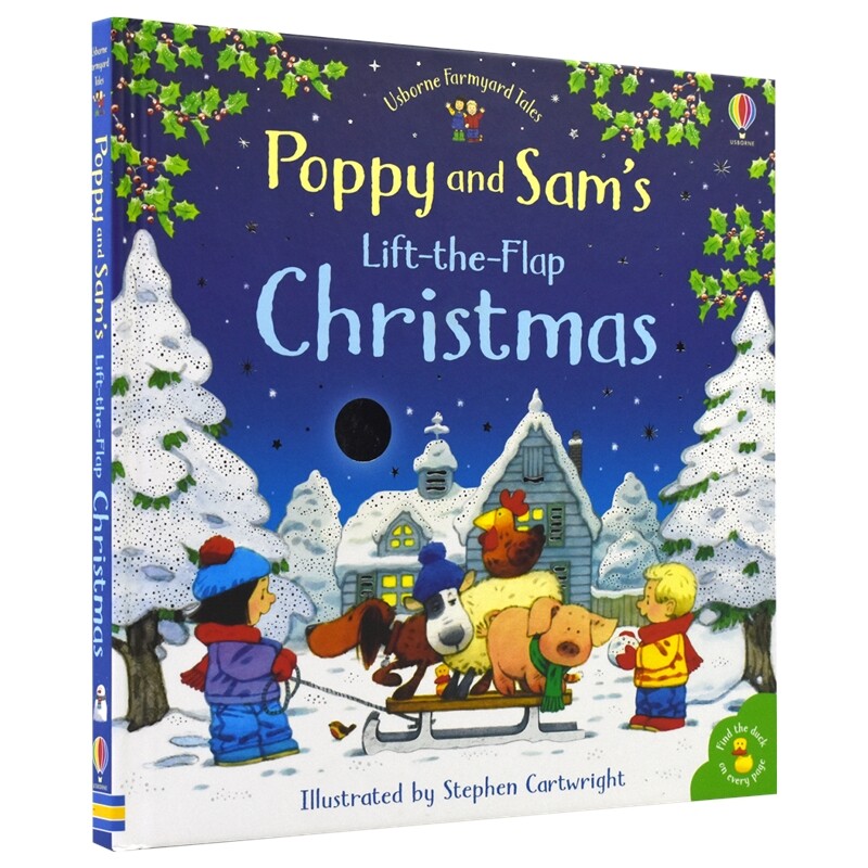 Usborne Lift-the-Flap Poppy and Sam's Christmas 波比和山姆的圣诞节 英国尤斯伯恩圣诞节英语翻翻书 英文原版进口儿童图书