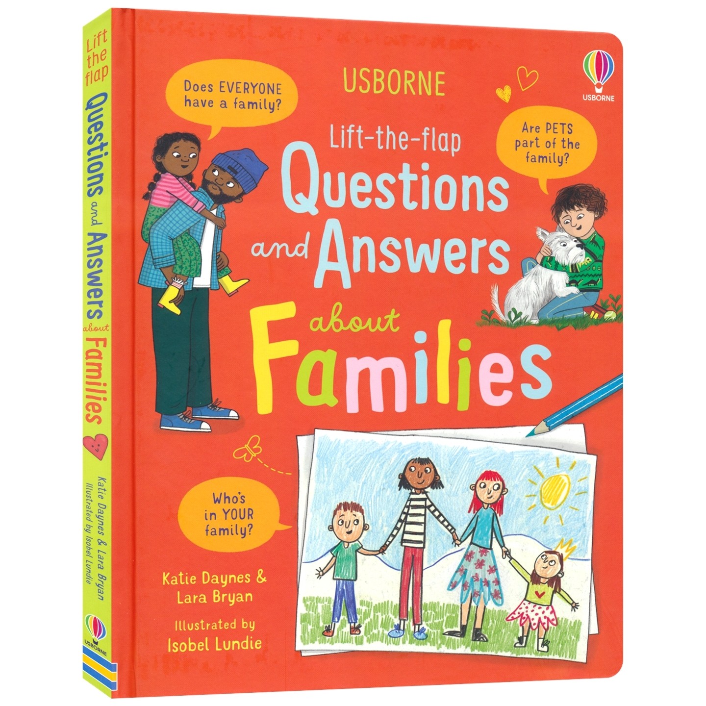 Usborne Lift-the-Flap Questions And Answers About Families 尤斯伯恩问与答 关于家庭 大开本纸板翻翻书 英文原版图书