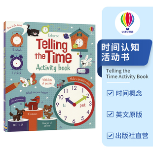 Usborne 进口儿童图书 时间概念 Book Time 英文原版 Books the 时间认知活动书 少儿数学启蒙 Maths Telling Activity