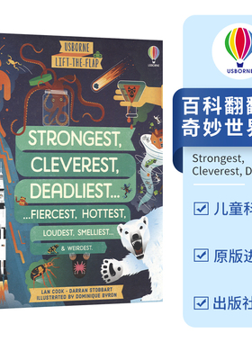 Usborne Lift-The-Flap Strongest, Cleverest, Deadliest 更强壮更聪明 奇妙世界百科翻翻书 儿童英语读物 英文原版进口图书