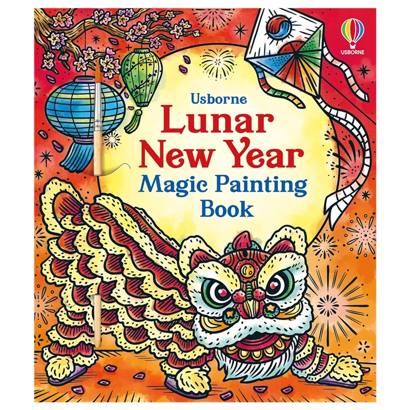 Usborne Lunar New Year Magic Painting Book 尤斯伯恩 农历新年春节涂色书 魔术绘画书 儿童艺术启蒙认知 英文原版进口图书