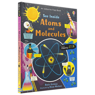 STEM教育 Usborne See Inside Atoms and Molecules 原子和分子尤斯伯恩 看里面英文原版进口百科化学知识翻翻书 纸板书绘本童书