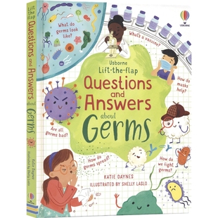 尤斯伯恩 进口儿童图书 and 英文原版 英语生活百科科普知识 问与答百科翻翻书 Plastic Germs Answers Questions Usborne