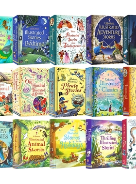 Usborne Illustrated Stories Animal Bedtime 尤斯伯恩 儿童插画故事书 神话故事 莎士比亚 寓言童话 动物 英语课外读物 英文原版