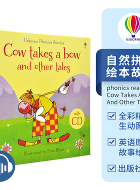 Usborne Phonics readers Cow Takes A Bow And Other Tales 尤斯伯恩 英语自然拼读 儿童早教启蒙故事 英文原版进口图书