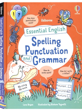 Usborne Essential English Spelling Punctuation 尤斯伯恩 英语必备 拼写 标点和语法 5-7岁趣味提升写作基础 英文原版进口图书