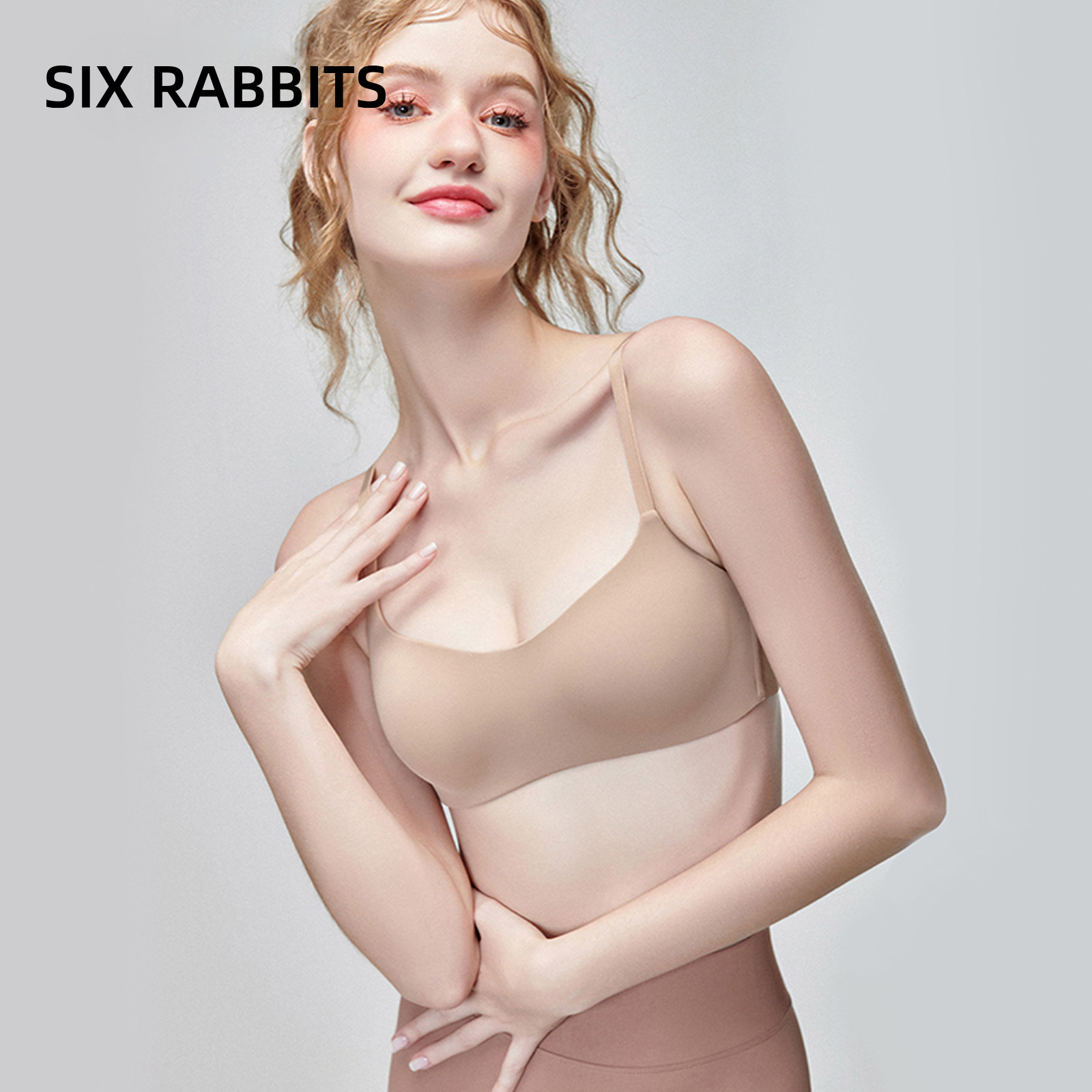 六只兔子无痕聚拢内衣女文胸胸罩