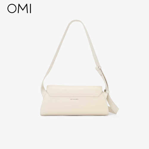 单肩真皮高级感法棍包欧米