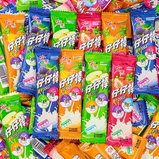 宏源仔仔棒水果味棒棒糖散货袋装 喜糖批发混合口味怀旧糖果零食