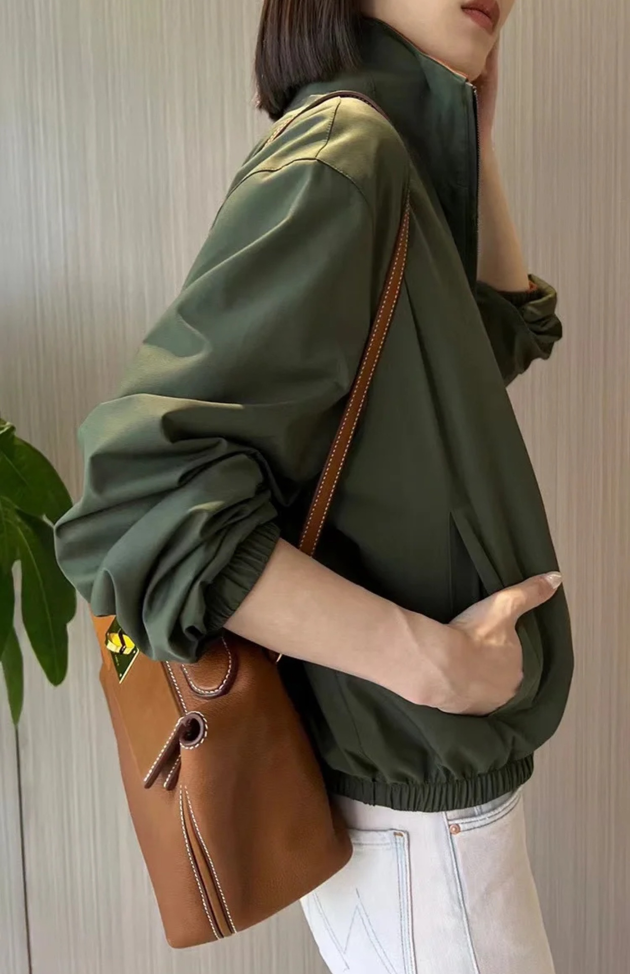 意式老钱 lp 客供高科技面料 双面两穿立领夹克风衣外套