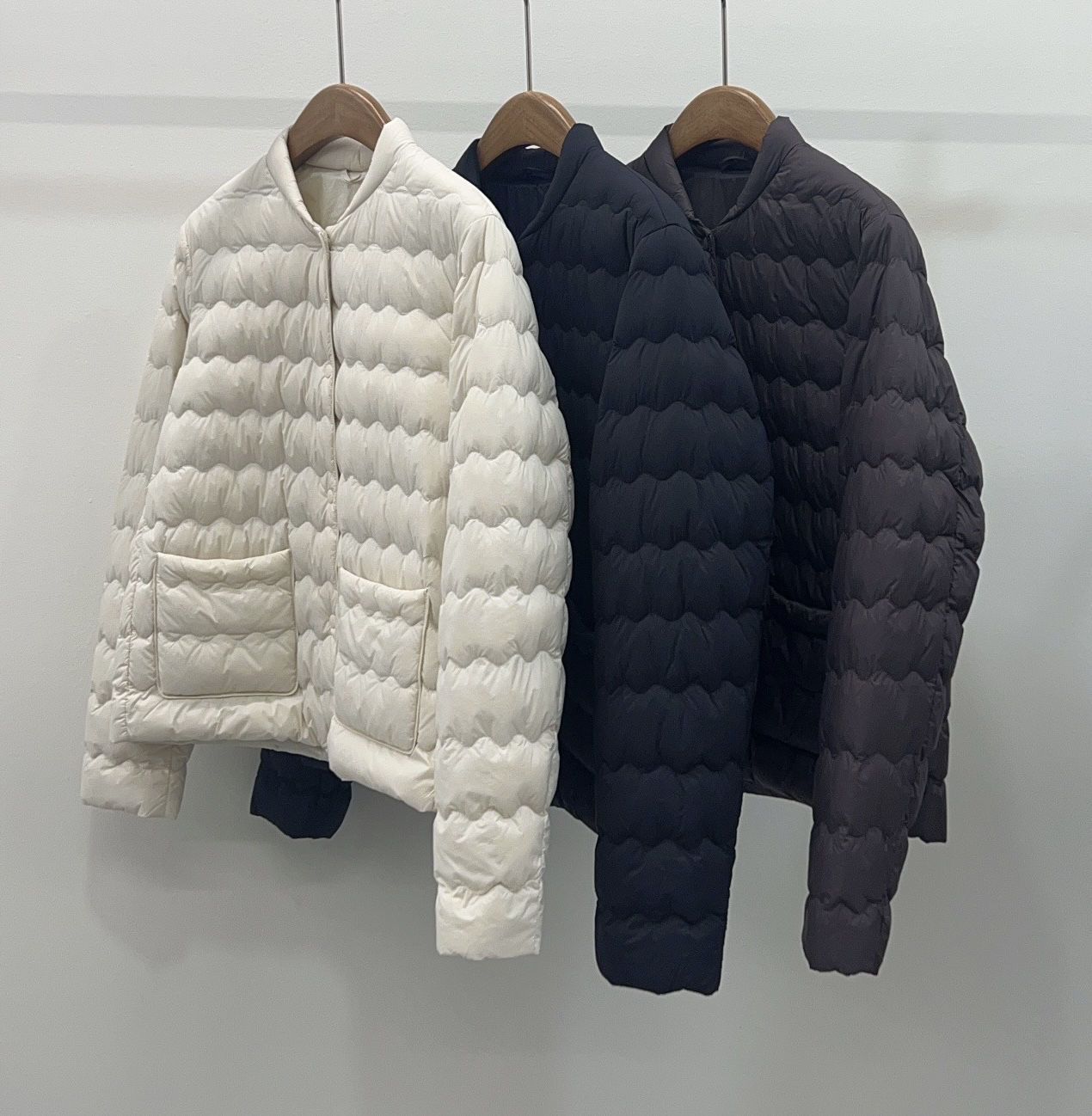 石墨烯轻薄90白鸭绒羽绒服大衣伴侣内搭打底内胆立领无领短款外套