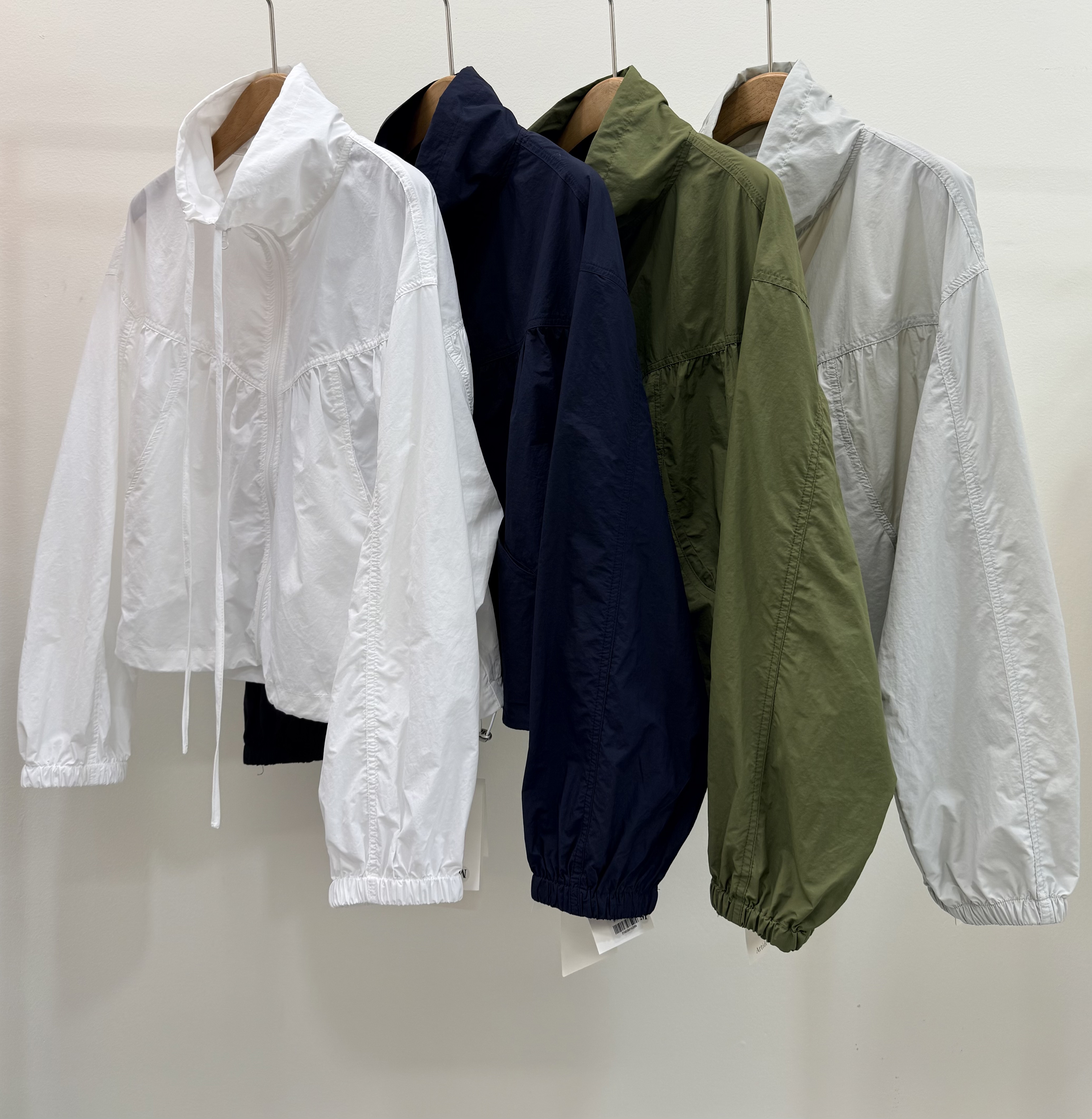 欧货春夏新款抽绳立领通勤百搭轻薄上衣宽松显瘦洋气减龄夹克外套