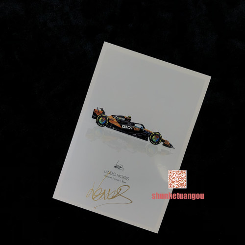 兰多诺里斯 Lando Norris 亲笔签名 官方照片