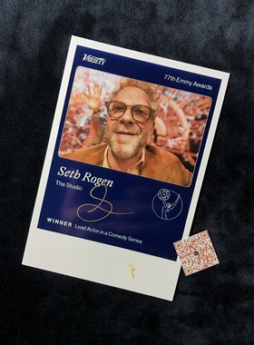 片厂风云 The Studio 塞斯罗根Seth Rogen亲笔签名照片 艾美奖