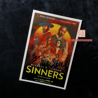 罪人Sinners Michael Bakari Jordan 和 Hailee Steinfeld亲签照