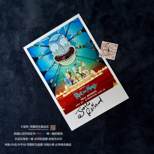 瑞克和莫蒂 Rick and Morty 9 贾斯汀罗兰Justin Roiland 亲签照