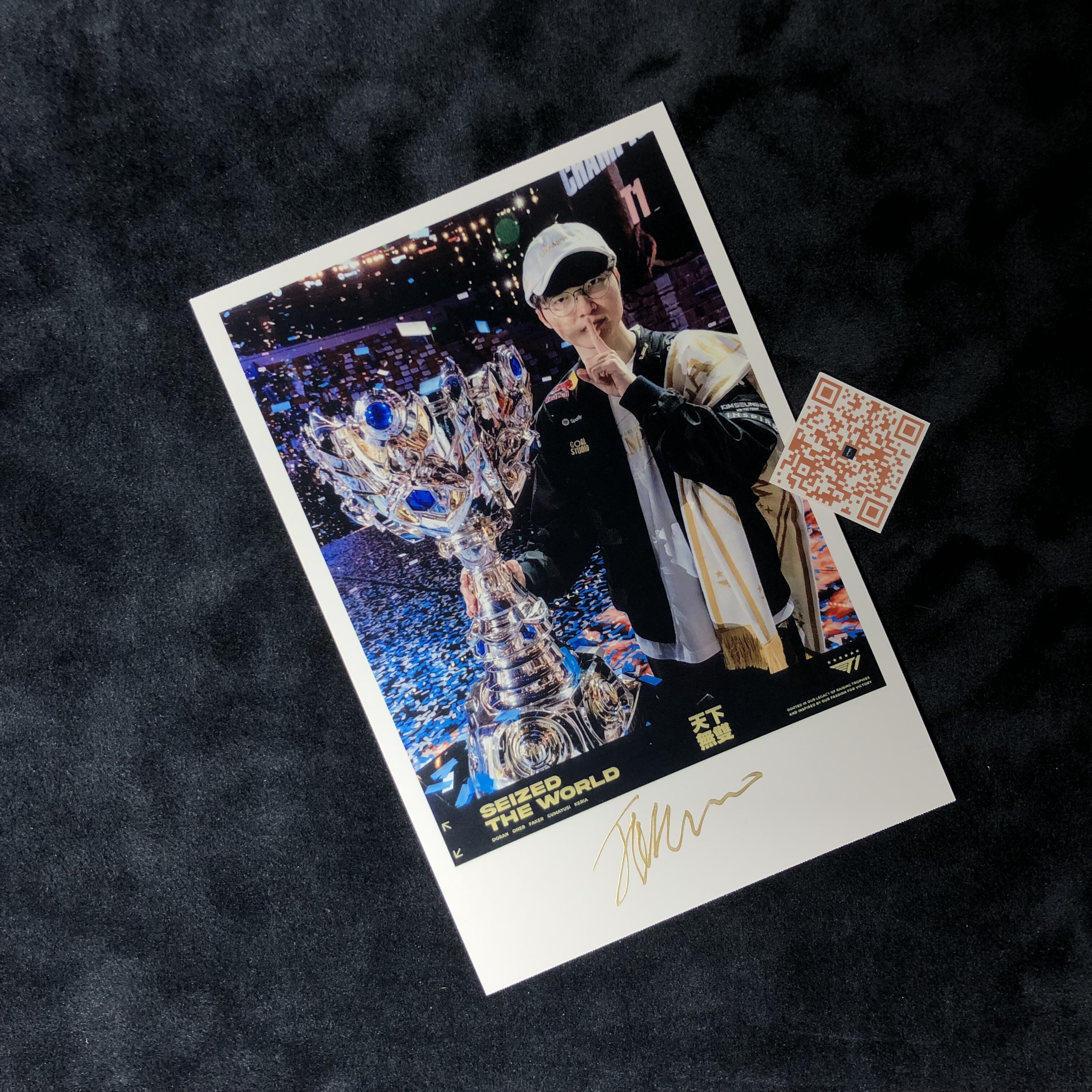 英雄联盟T1 FAKER李相赫Lee Sang-hyeok大魔王 冠军2025亲签照