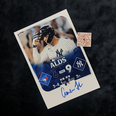 MLB纽约洋基队New York Yankees阿隆贾奇Aaron Judge亲笔签名照片