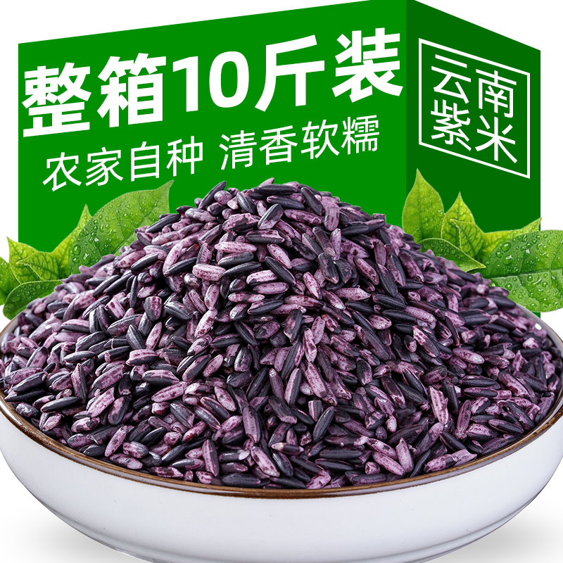 云南紫米新货墨江特产紫米黑米杂粮紫米饭团紫米露粽子煮粥食材