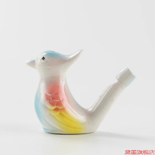 的陶瓷吹哨子口哨挂件鸟哨声音学生水鸟叫声幼儿园新款礼物加水水